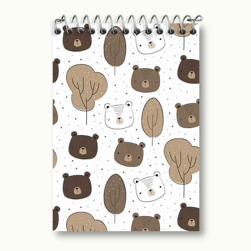 دفتر یادداشت 50 برگ خندالو مدل خرس قهوه ایی کد N383