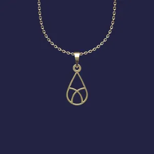 گردنبند طلا 18 عیار زنانه مدوپد مدل هندسی کد Y2-1-1050