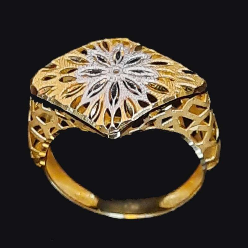 انگشتر طلا 18 عیار زنانه گالری یارطلا  مدل فیوژن  کد ANFAVA06