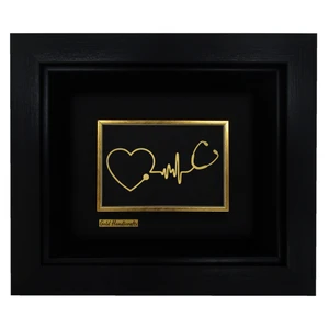 تابلو طلا کوب زرکات طرح پزشکی مدل f134