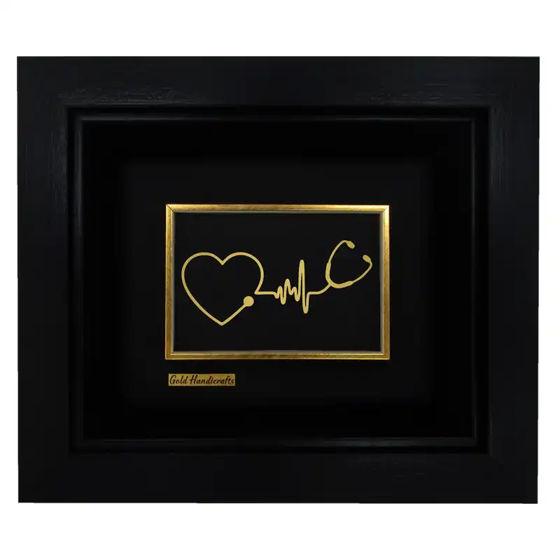 تابلو طلا کوب زرکات طرح پزشکی مدل F134