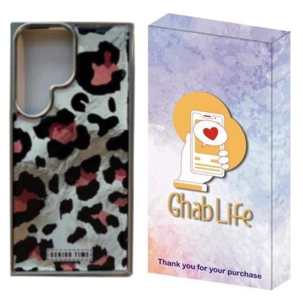 کاور قاب لایف مدل فانتزی طرح پلنگی مناسب برای گوشی موبایل سامسونگ Galaxy S25 Ultra