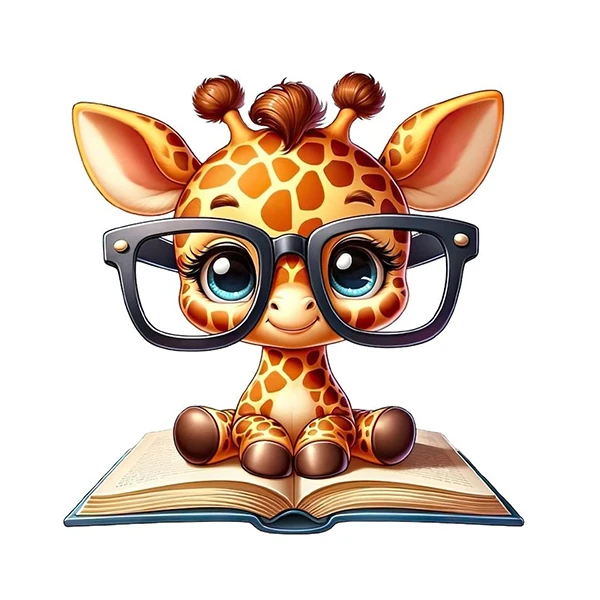  استیکر پارچه و لباس پاد آفرین طرح زرافه بامزه  کد 465