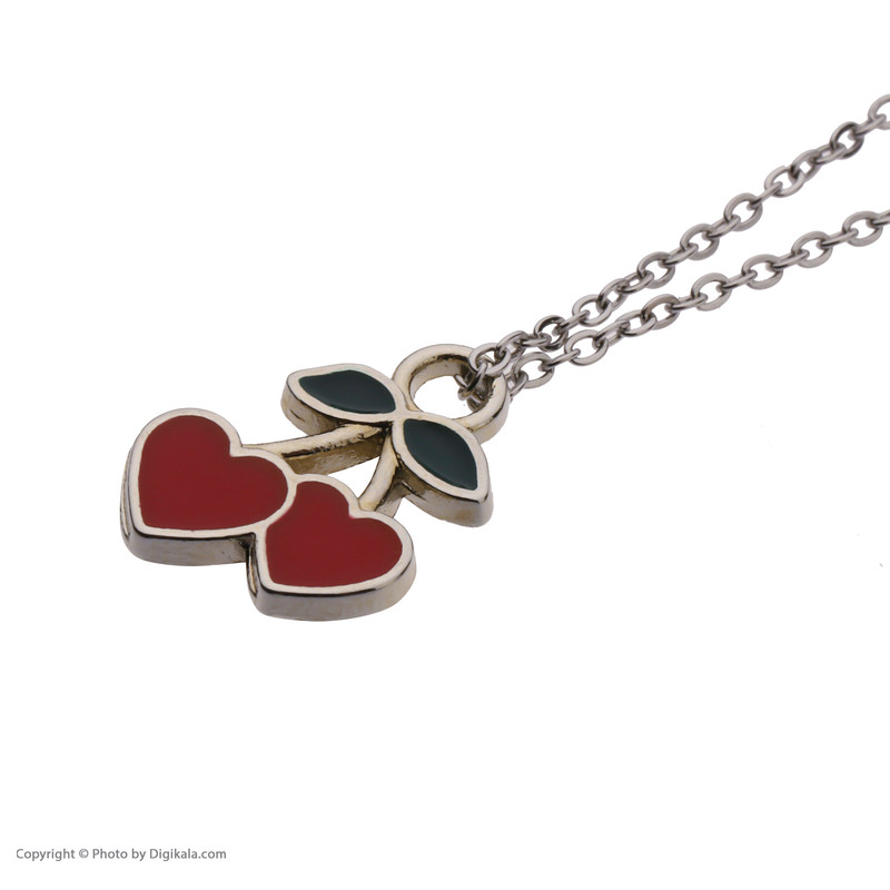 آویز ساعت زنانه مدل آلبالو طرح قلب