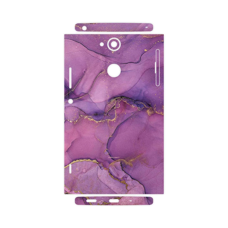 برچسب پوششی ماهوت مدل Purple Marble-FullSkin مناسب برای گوشی موبایل سونی Xperia XA2