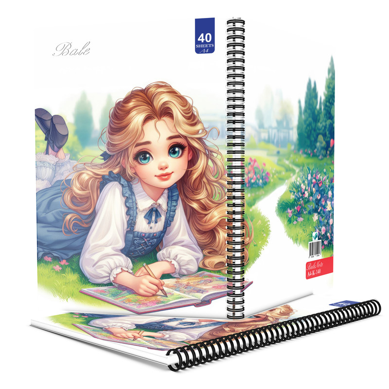 دفتر نقاشی 40 برگ انتشارات بله طرح دخترانه کد A4-K140 دفتر نقاشی 40 برگ انتشارات بله طرح دخترانه کد A4-K140