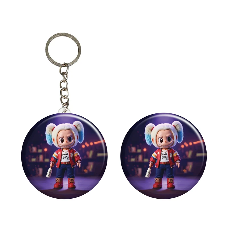 پیکسل ابیگل طرح لبوبو هارلی کویین دی سی و اونجرز کد 008 به همراه جاکلیدی