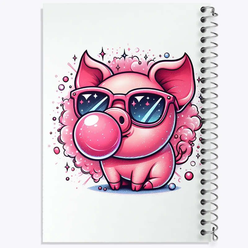 دفتر مشق 100 برگ خندالو طرح خوک کیوت کد N3313