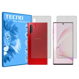 Matte tecno screen protector, HyMTT model, suitable for Samsung Galaxy Note 10 mobile phone, along with the back of the phone