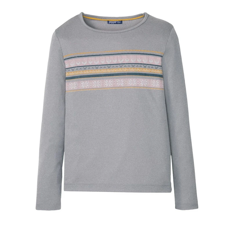 تی شرت آستین بلند دخترانه پیپرتس مدل پنبه ای کد 8302794