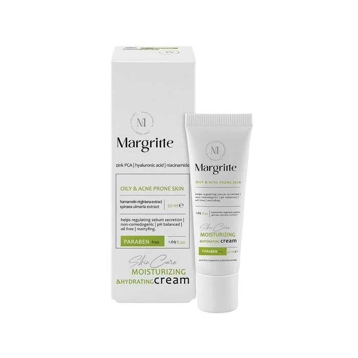 کرم مرطوب کننده مارگریت مدل hyaluronic acid مناسب برای پوست چرب و آکنه ای حجم 50 میلی لیتر