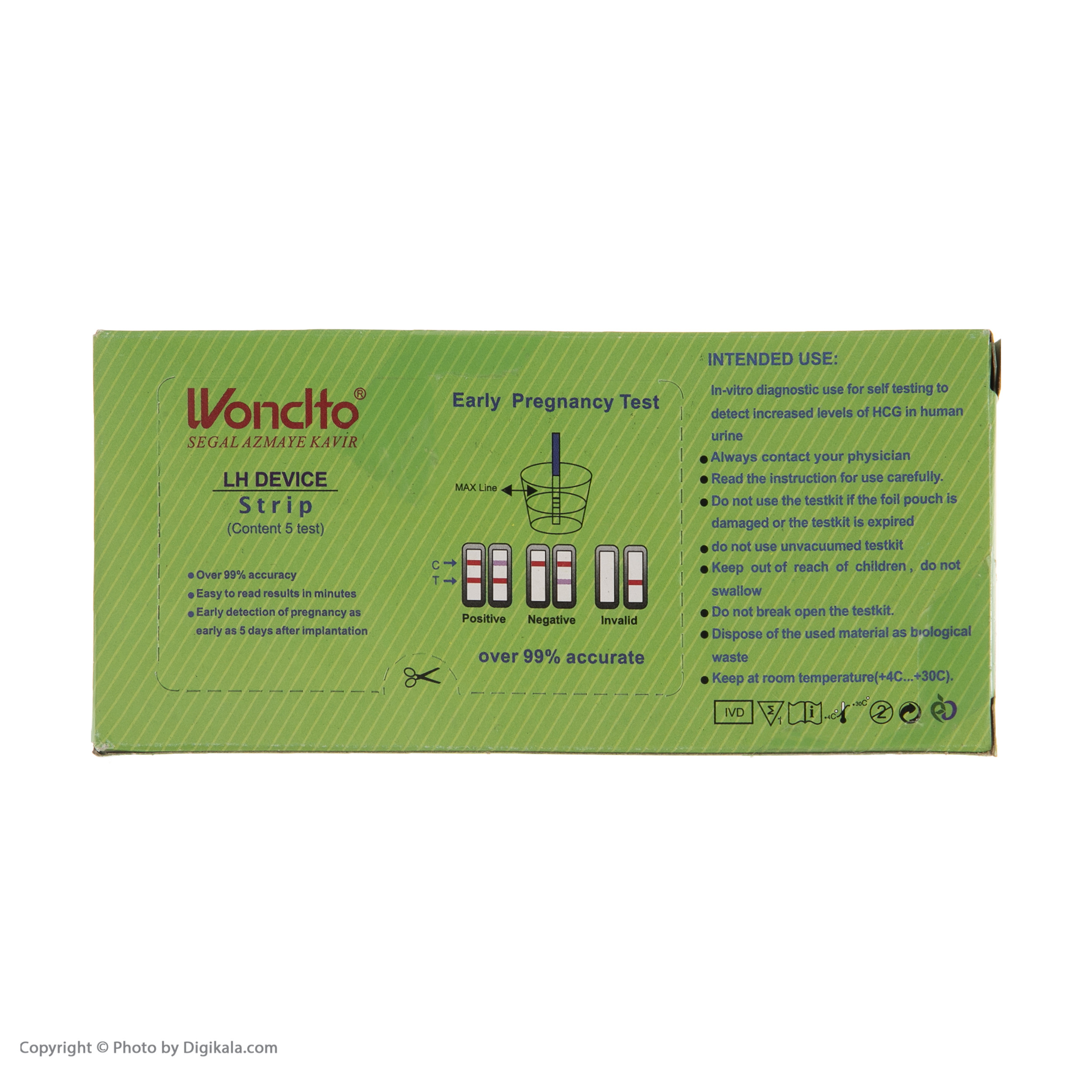 تست تخمک گذاری ونتو مدل LH بسته 12 عددی