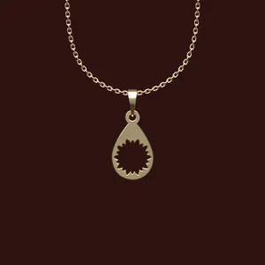 گردنبند طلا 18 عیار زنانه مدوپد مدل هندسی کد X2-1-1106