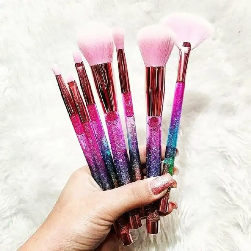 ست برس آرایشی طرح آکواریومی مجموعه 7 عددی