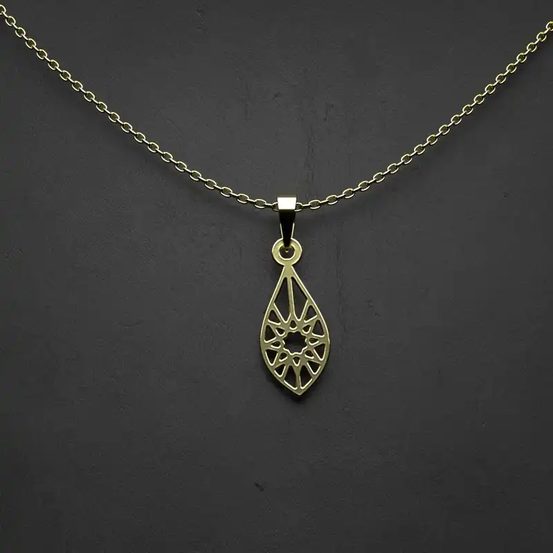 گردنبند طلا 18 عیار زنانه مدوپد مدل  طرح اسلیمی کد NN1260