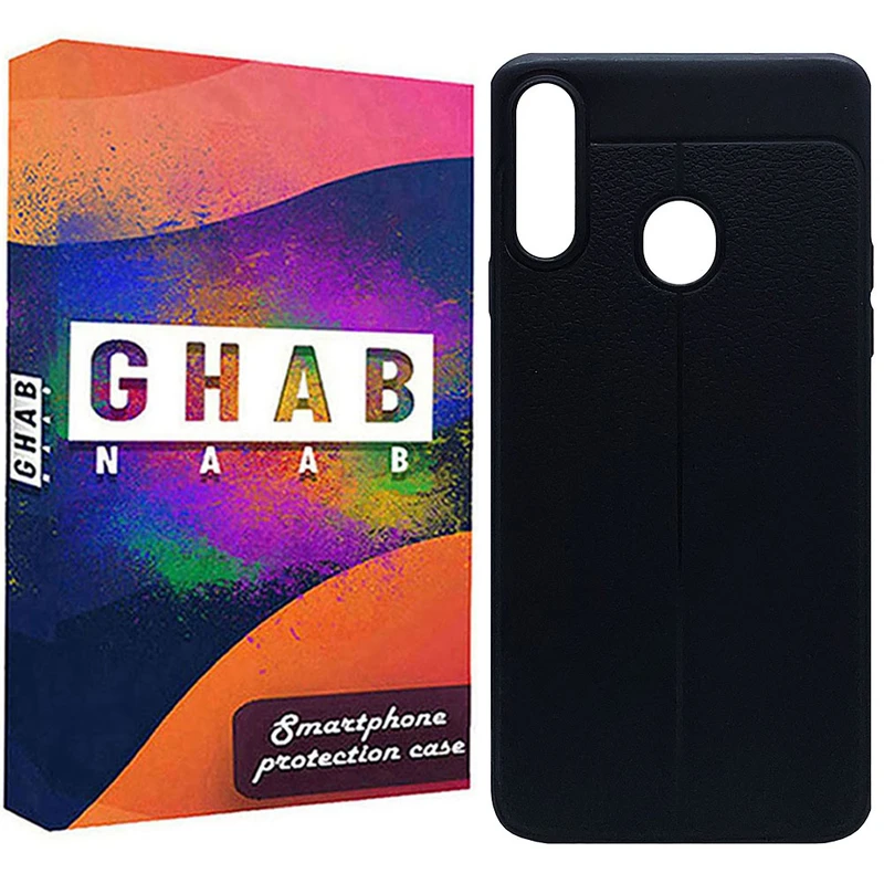 کاور قاب ناب مدل چرمی طرح AutoFocus مناسب برای گوشی موبایل سامسونگ Galaxy A20s 