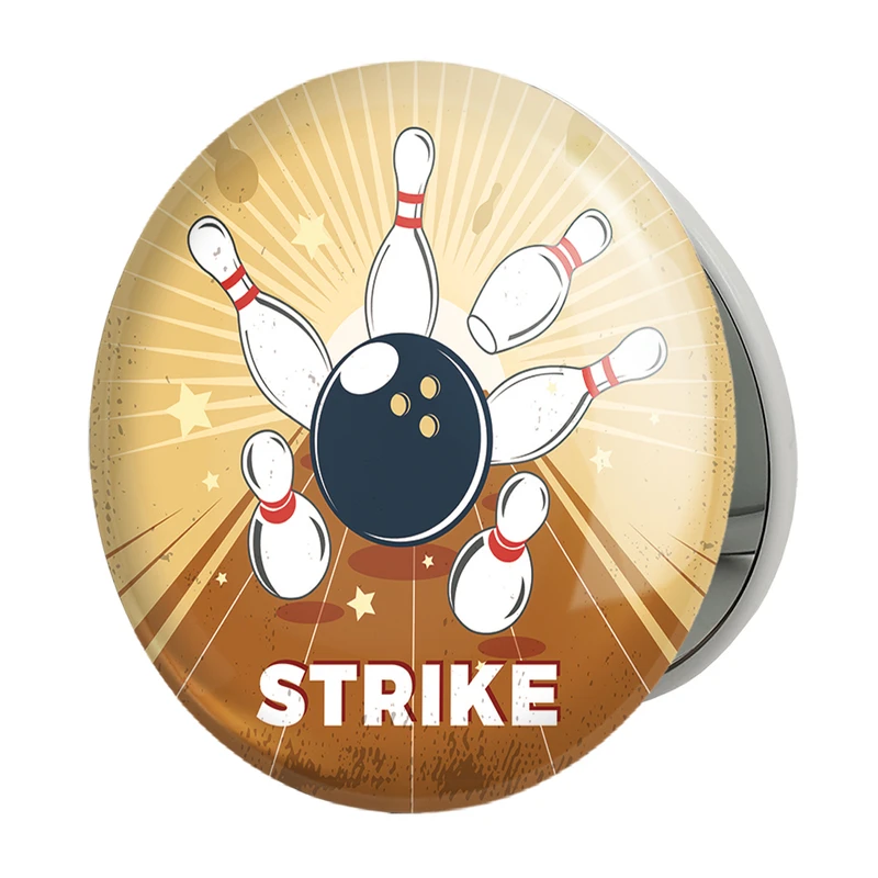 آینه جیبی خندالو طرح بولینگ Bowling مدل تاشو کد 28129 