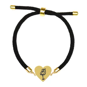 دستبند بندی زنانه هایکا طرح قلب و اسم آرمین کد bd.jh 566