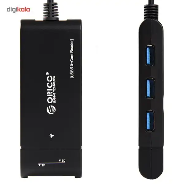 هاب USB 3.0 سه پورت همراه با کارت خوان اوریکو مدل H32TS-U3