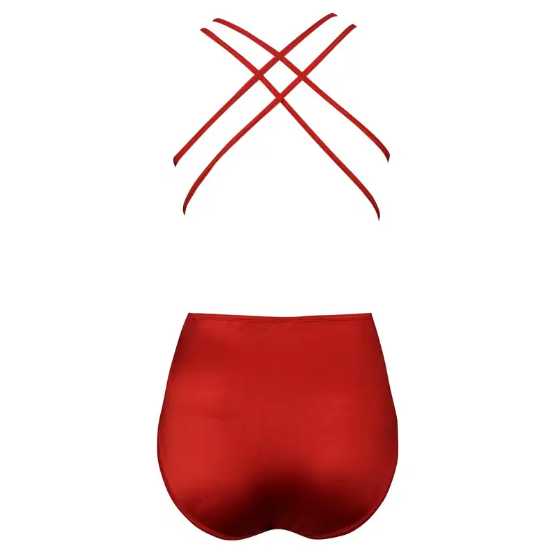 مایو زنانه رونیا مدل پددار حلقه ای کد 4940-700 رنگ قرمز