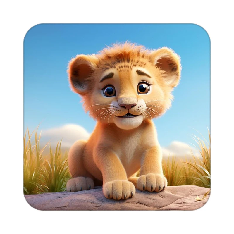 زیر لیوانی کاکتی طرح شیر مدل mp22888