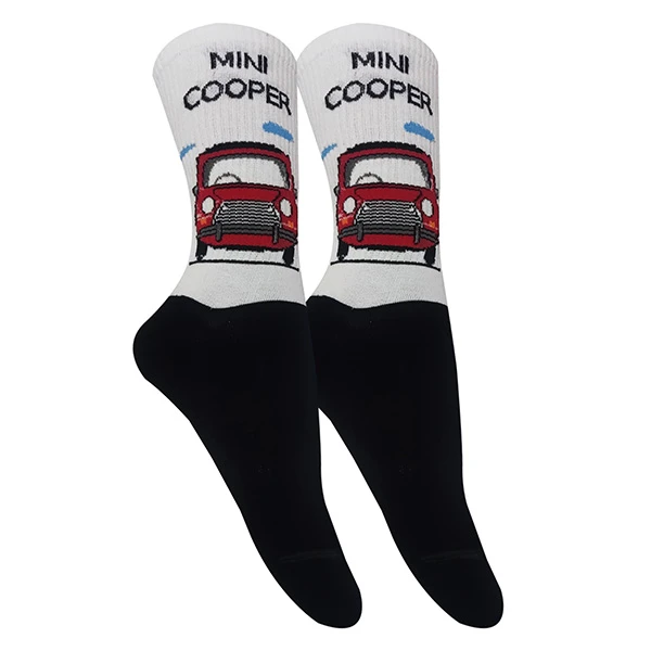 جوراب ساق بلند پسرانه تن پوش هنگامه مدل پنبه کش اسپرت ماشین مینی کوپر کد MC1