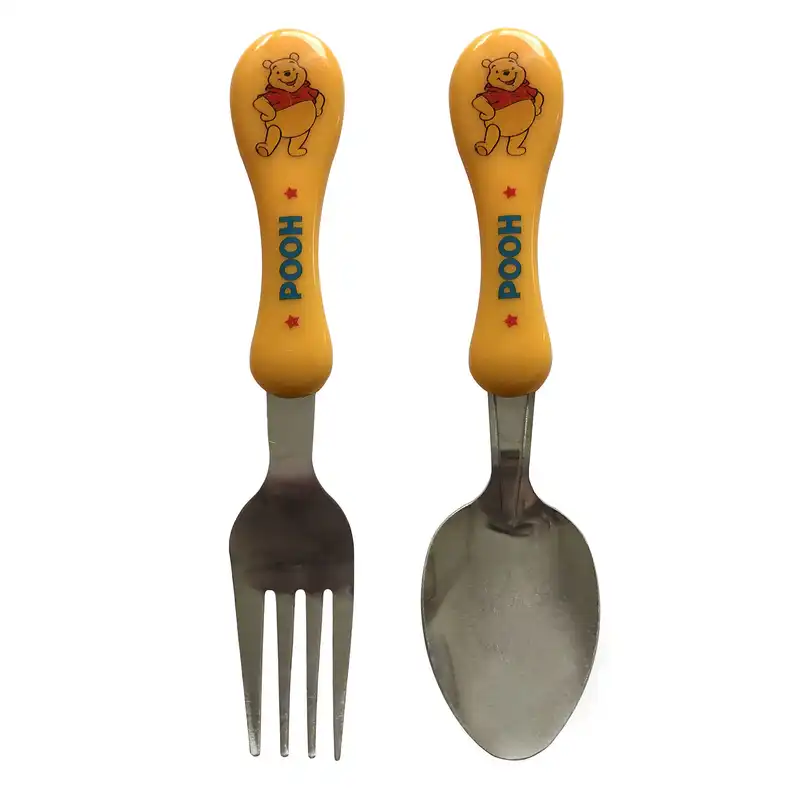 قاشق و چنگال کودک مدل XS-B014 طرح Pooh
