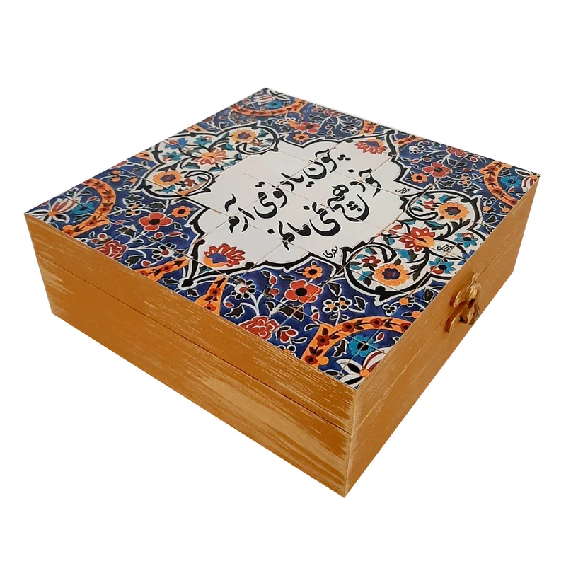 جعبه هدیه مدل سنتی طرح کاشی کد WB84