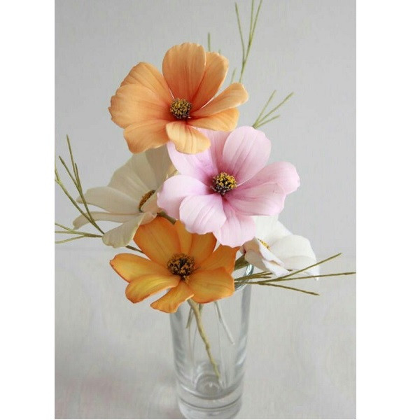 سیلیکون قالب گیری به گز مدل گل ختمی مجموعه 6عددی