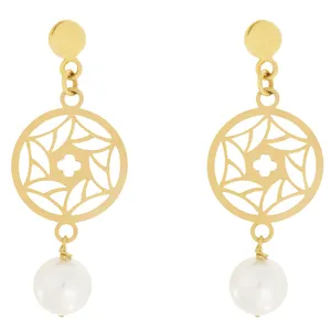 گوشواره طلا 18 عیار زردونه مدل D2007