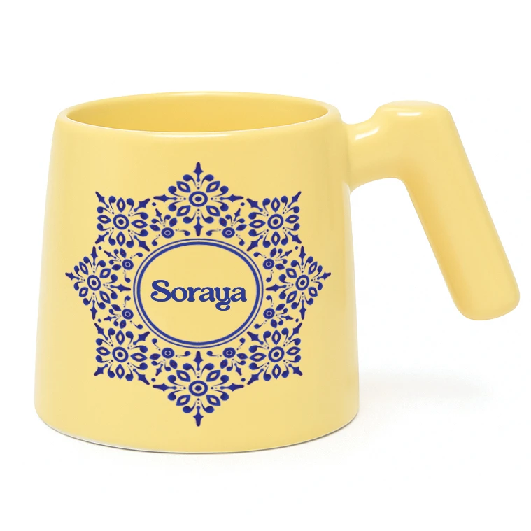 ماگ لاژید مدل اسم ثریا طرح فریم سنتی