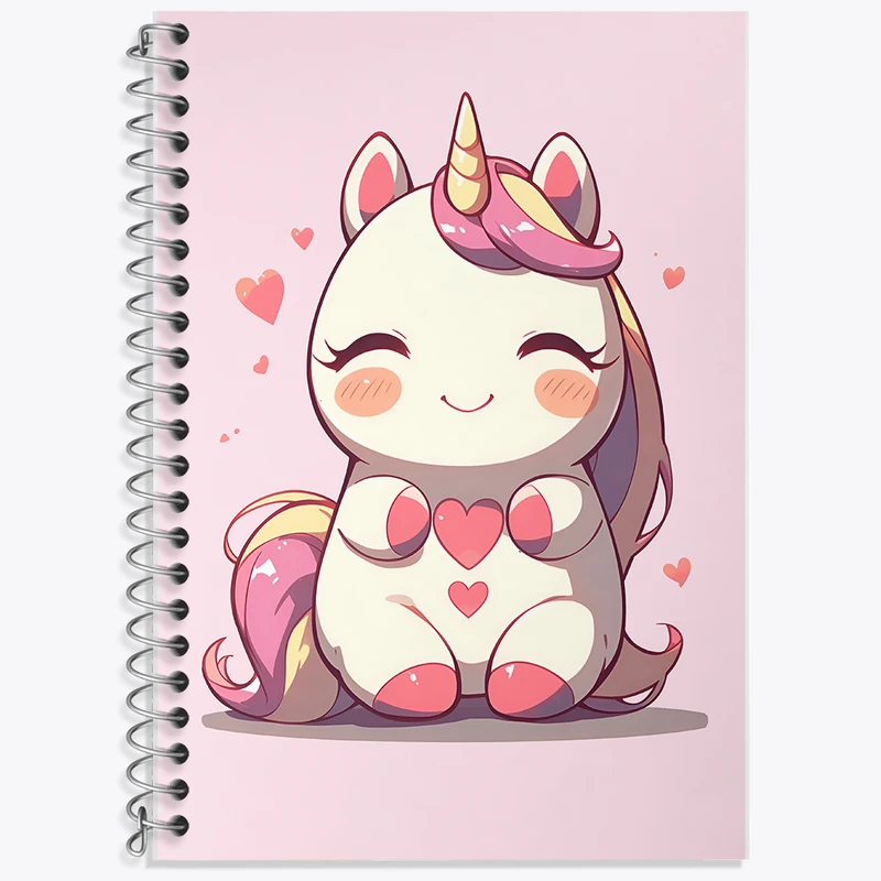 دفتر نت موسیقی 50 برگ خندالو طرح اسب تک شاخ کیوت کد N5251