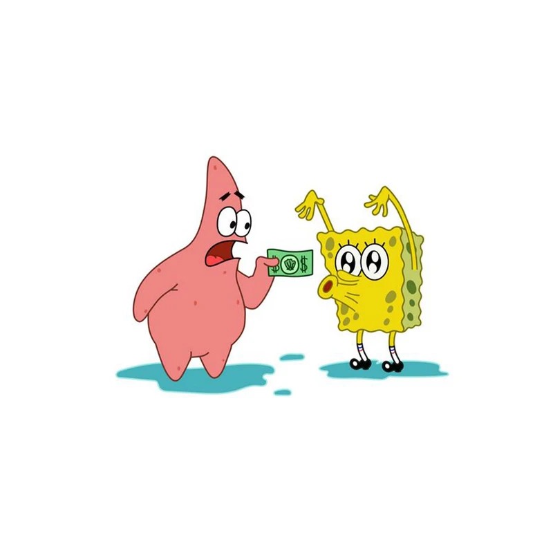 استیکر لپ تاپ و موبایل مدل انیمیشن طرح باب اسفنجی شلوار مکعبی SpongeBob SquarePants کد 1724