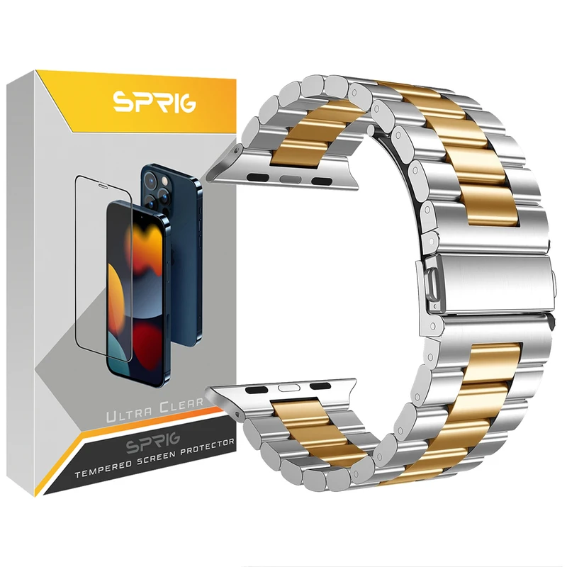 بند اسپریگ مدل 3Bid Dual color مناسب برای اپل واچ 42 / 44 / 45 / 49 میلی متر