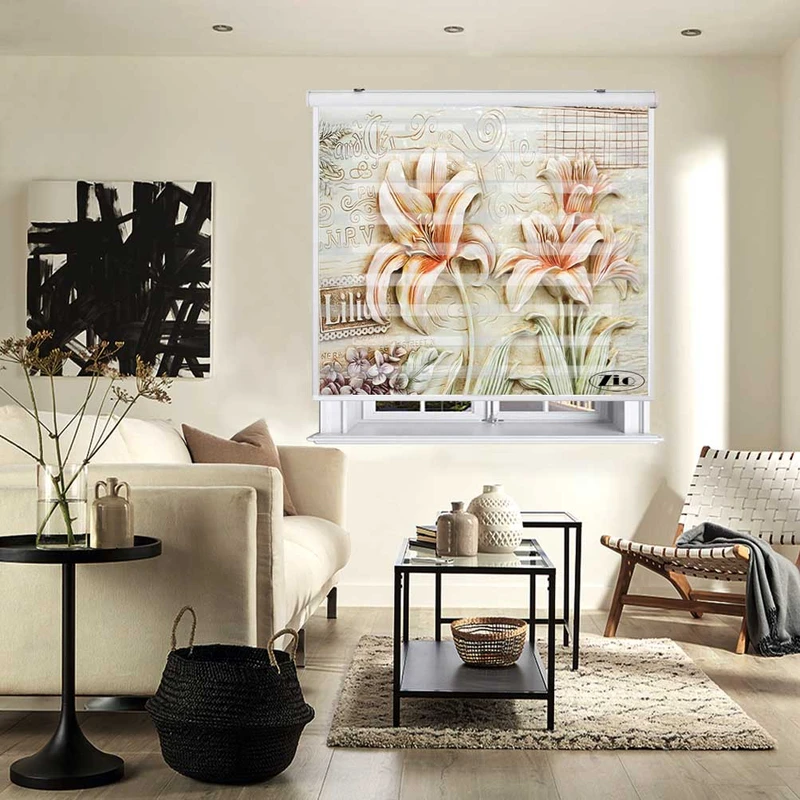 پرده زبرا زیو کد 3D1429 سایز 150x200 سانتی متر