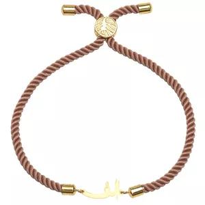 دستبند طلا 18 عیار زنانه الن نار مدل الف کد ELN1806