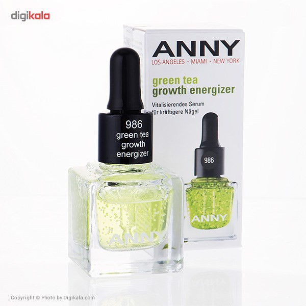 محلول تقویت کننده ناخن آنی مدل Green Tea Growth Energizer 986 حجم 15 میلی لیتر