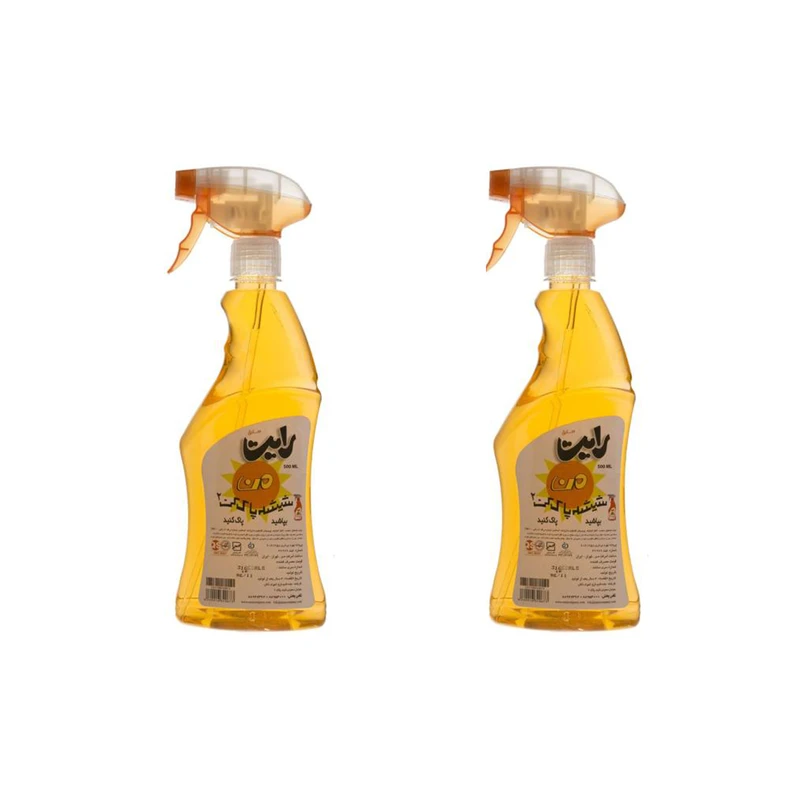 شیشه پاک کن من مدل Orange حجم 500 میلی لیتر مجموعه 2 عددی
