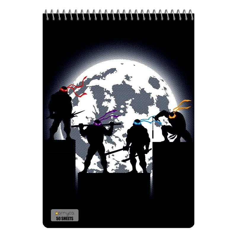 دفتر نقاشی 50 برگ سیمی کارنیکا طرح لاک پشت های نینجا Teenage Mutant Ninja Turtles کد 76339