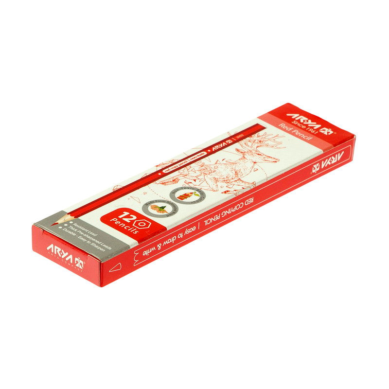 مداد قرمز آریا بسته 12 عددی در ارزانترین فروشگاه اینترنتی ایران ارزان