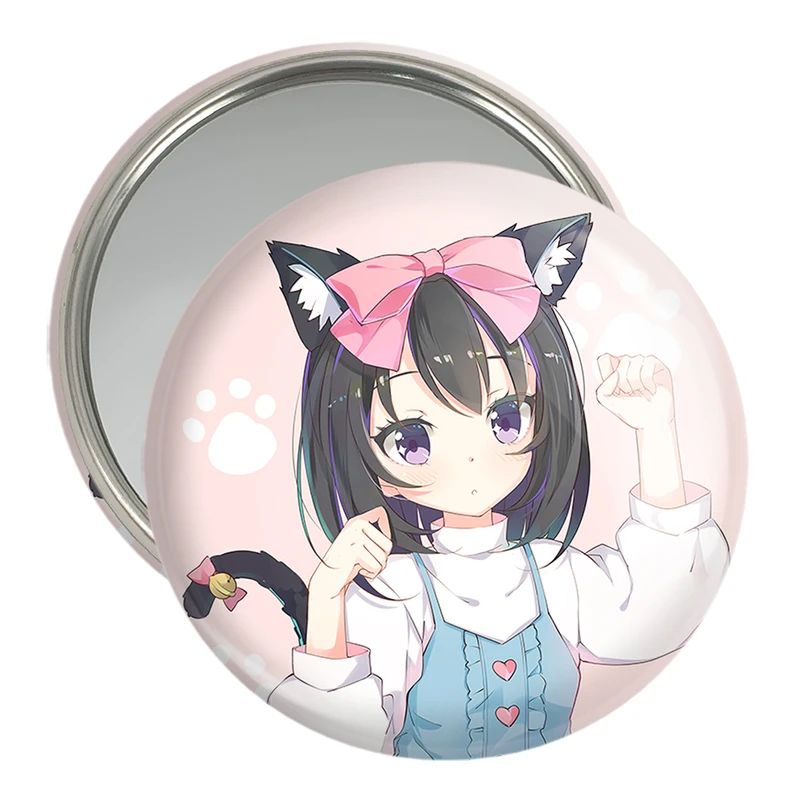 آینه جیبی خندالو مدل دختر انیمه ای  کد 18065