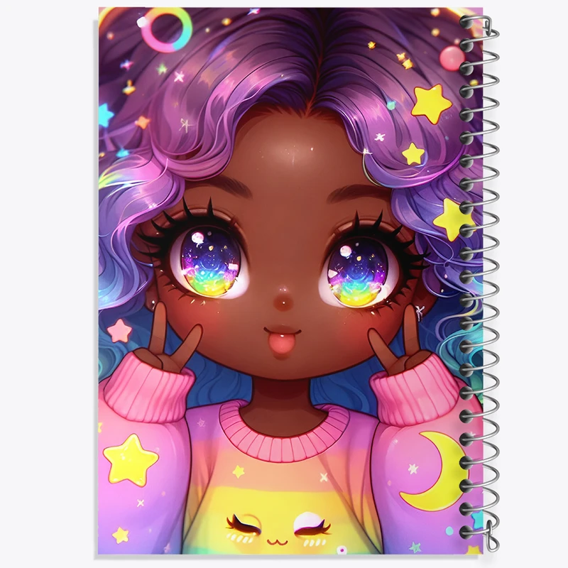 دفتر مشق 100 برگ خندالو طرح دخترانه کیوت کد F6054