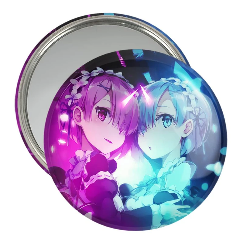 آینه جیبی خندالو مدل رم و رام انیمه ری زیرو ReZero  کد 12841