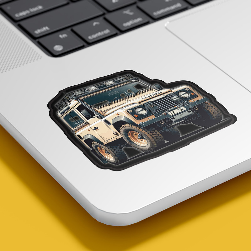 برچسب لپ تاپ پویا مارکت طرح لندکروز کد 3879