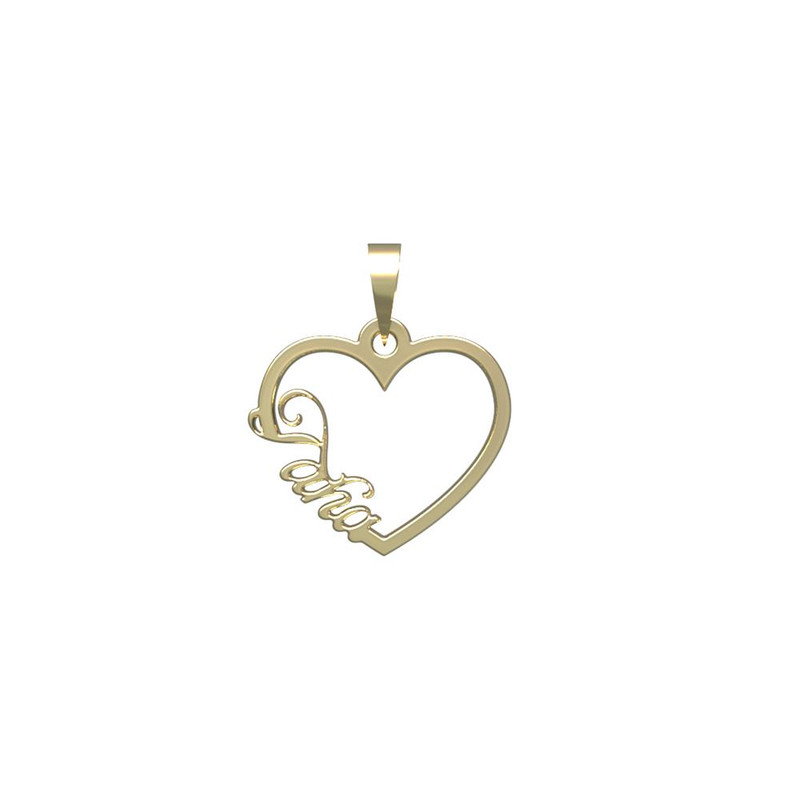 آویز گردنبند طلا 18 عیار زنانه مدوپد مدل اسم طاها taha کد PB1-10143