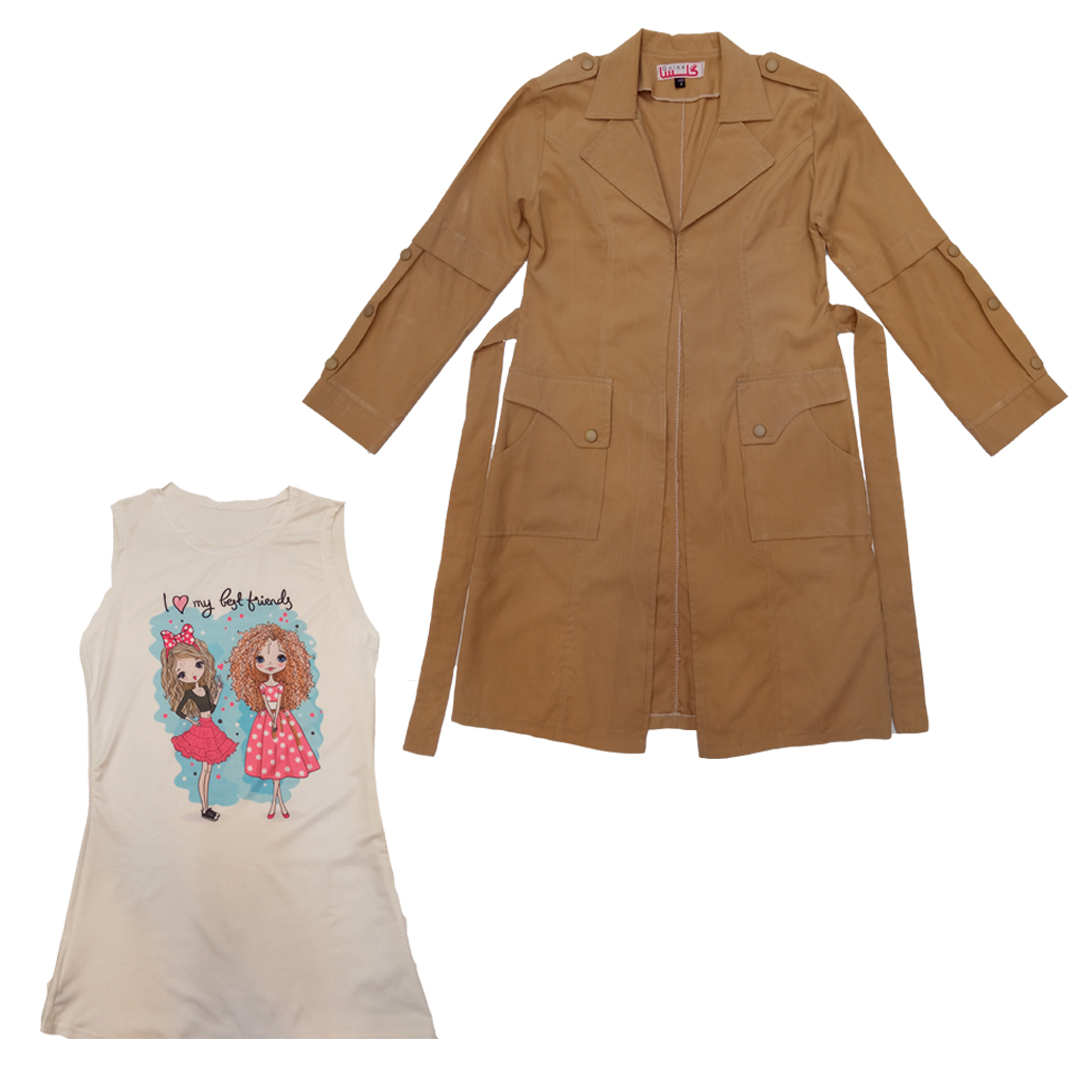 ست تونیک و مانتو دخترانه مدل 59