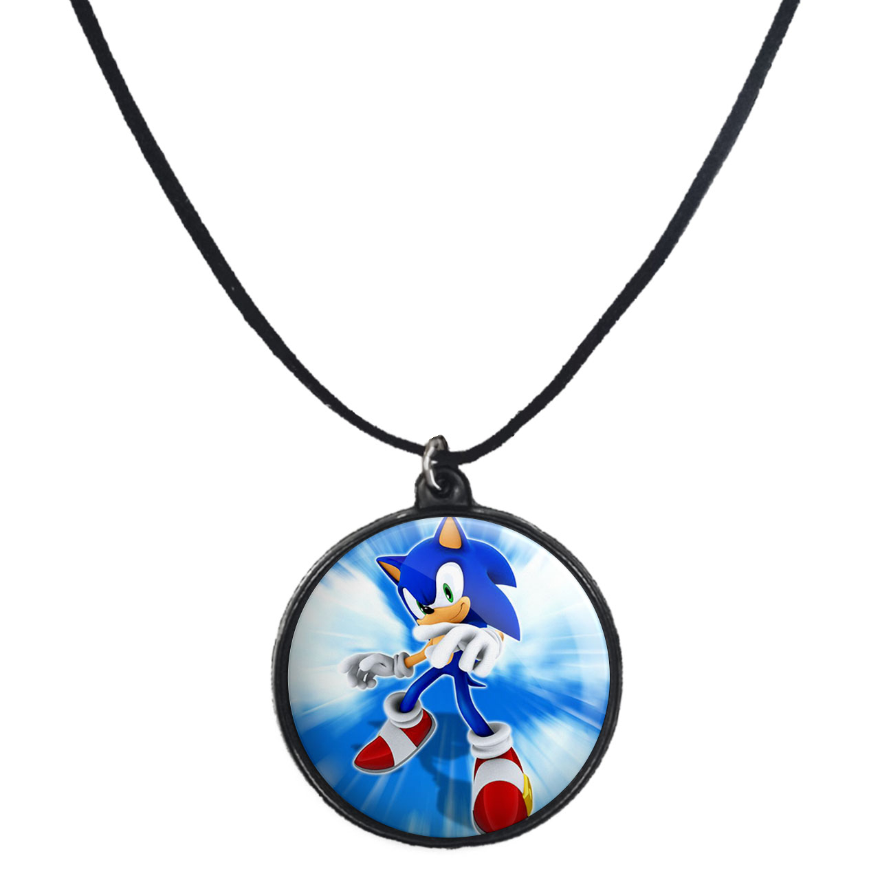 گردنبند پرمانه طرح سونیک کد pmb.14946 مدل دو طرفه