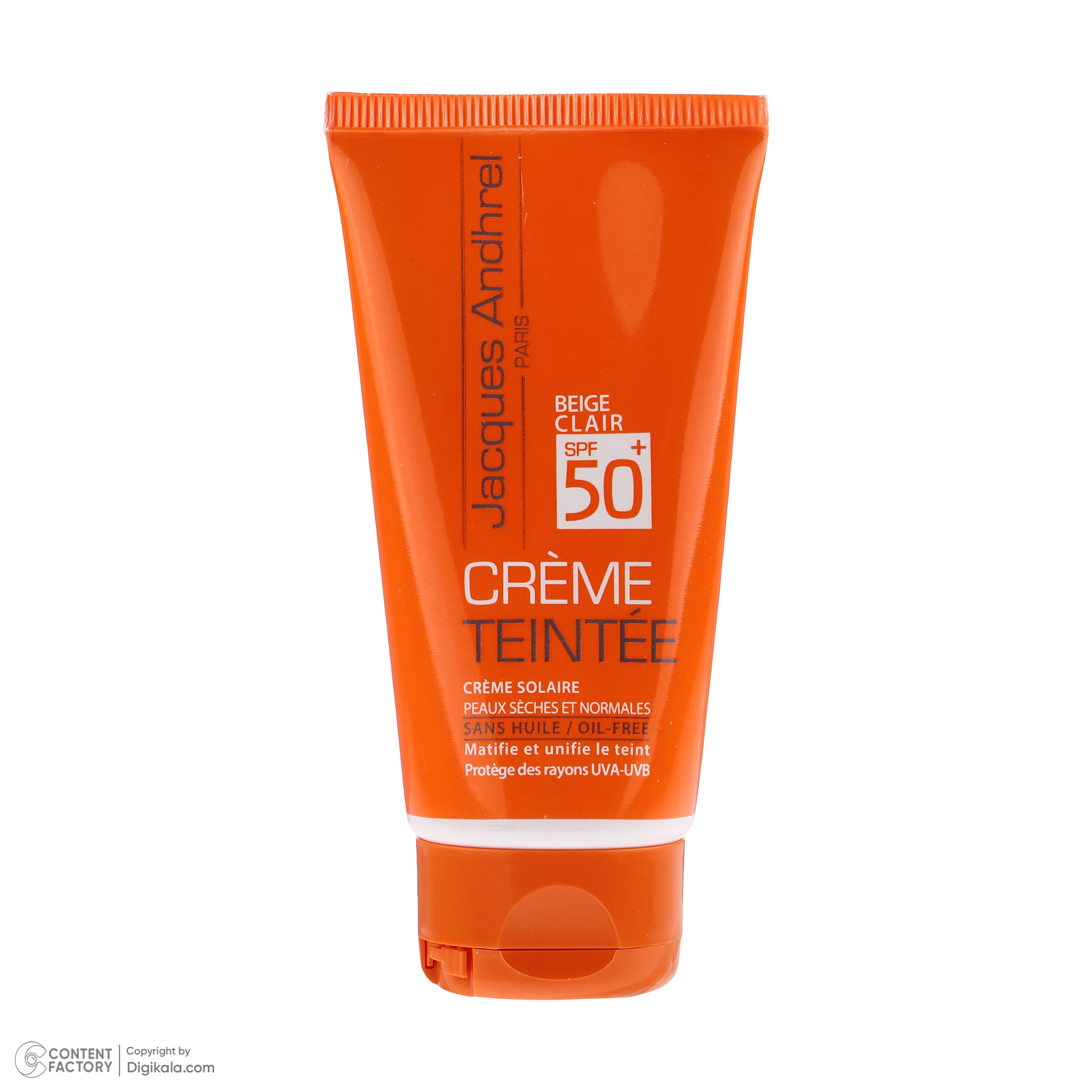 کرم ضد آفتاب رنگی ژاک اندرل SPF 50 مدل TIN01 مناسب برای پوست خشک حجم 50 میلی لیتر