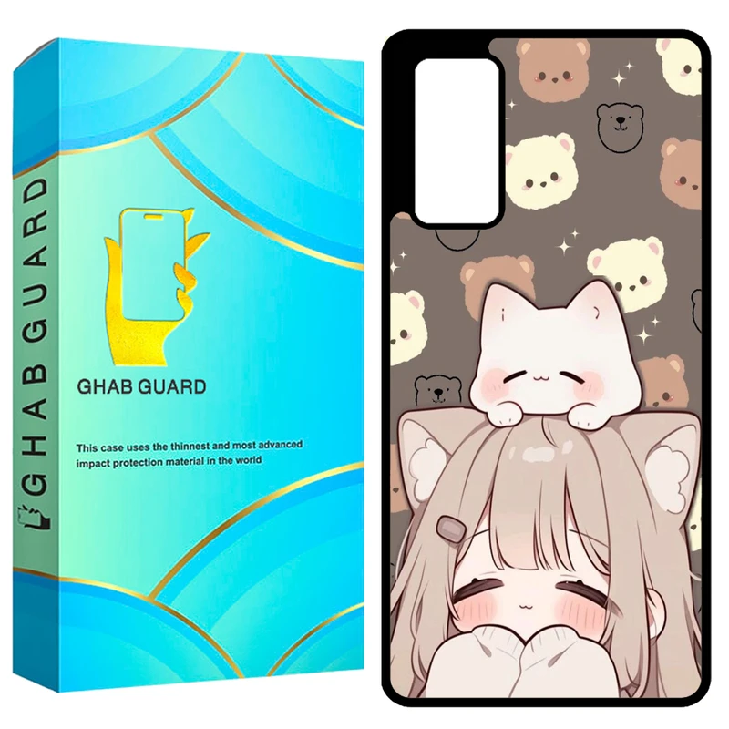 کاور قاب گارد طرح دختر و گربه مدل GCHPS20U مناسب برای گوشی موبایل سامسونگ Galaxy S20 Ultra 4G / Galaxy S20 Ultra 5G    