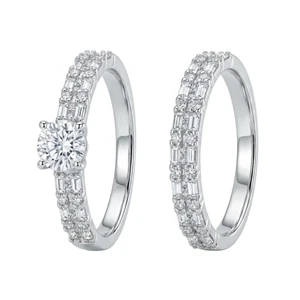 حلقه و پشت حلقه نقره اتمی زنانه مدل R890010